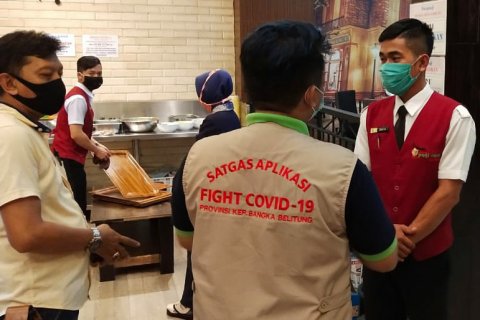 GTPPC-19 Babel Sosialisasikan Protokol Kesehatan Covid-19 di Tempat Umum