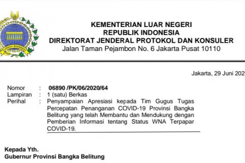 Kemenlu RI Apresiasi GTPPC-19 Babel