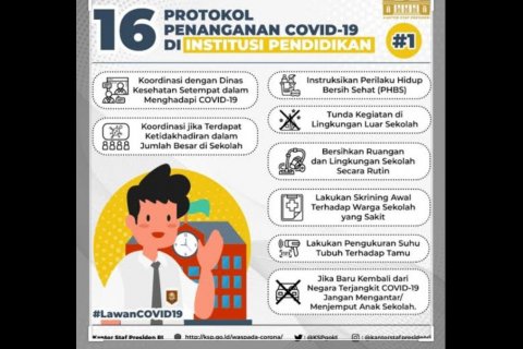 Pemerintah Terbitkan Pedoman Penanganan Covid-19 Area Institusi Pendidikan, Yuk Dibaca