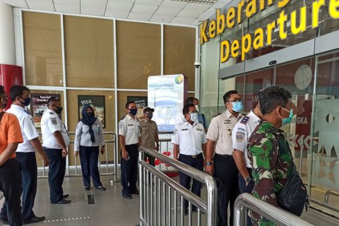 Satgas Covid-19 Babel Gelar Sidak di Bandara Depati Amir