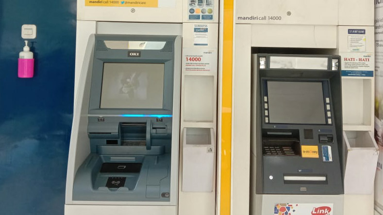 ATM Bank di Pangkalpinang Mulai Sediakan Hand Sanitizer/Cuci Tangan
