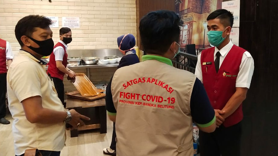 GTPPC-19 Babel Sosialisasikan Protokol Kesehatan Covid-19 di Tempat Umum