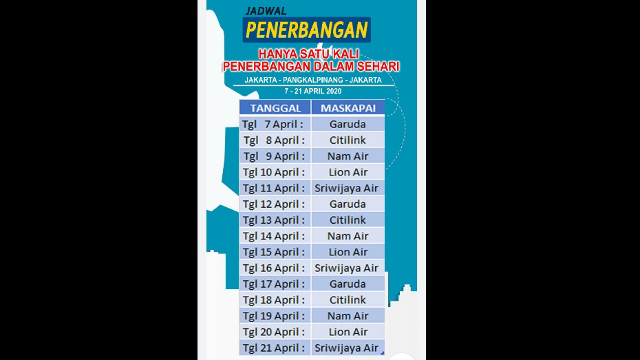 Ini Jadwal Penerbangan Satu Hari Satu Kali di Bandara HS. Hanandjoeddin