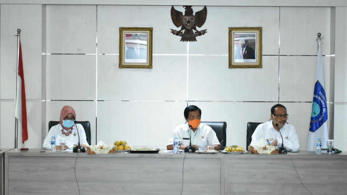 Pemprov Babel Lakukan Rapat Pemeriksaan Atas Percepatan Penanggulangan Covid-19