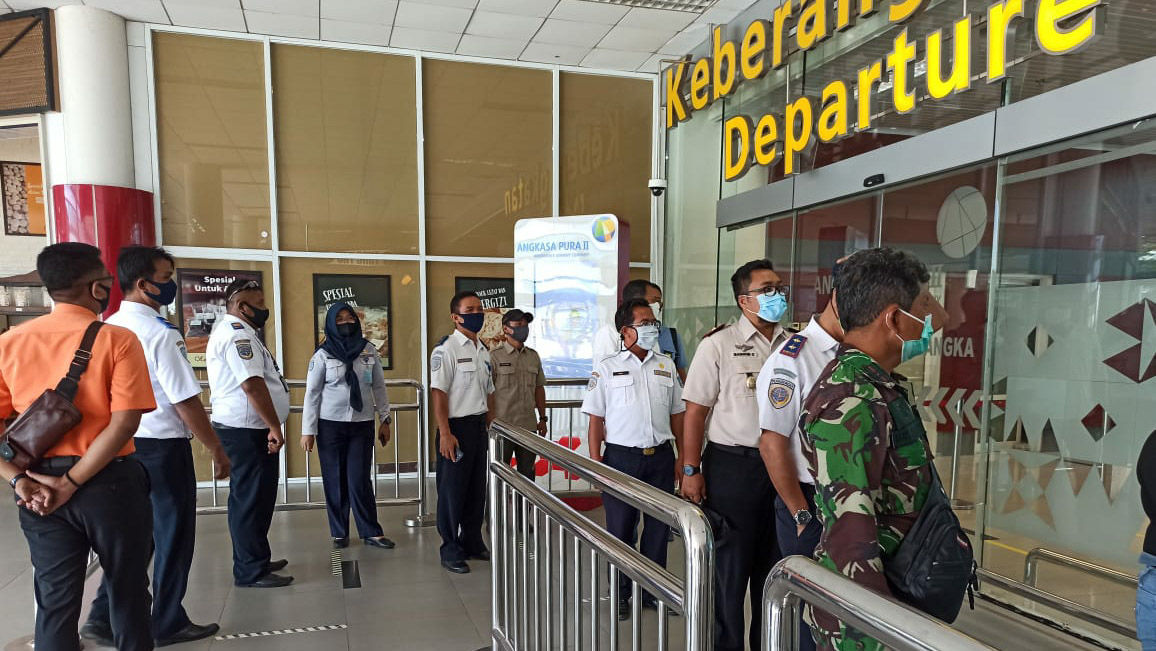 Satgas Covid-19 Babel Gelar Sidak di Bandara Depati Amir